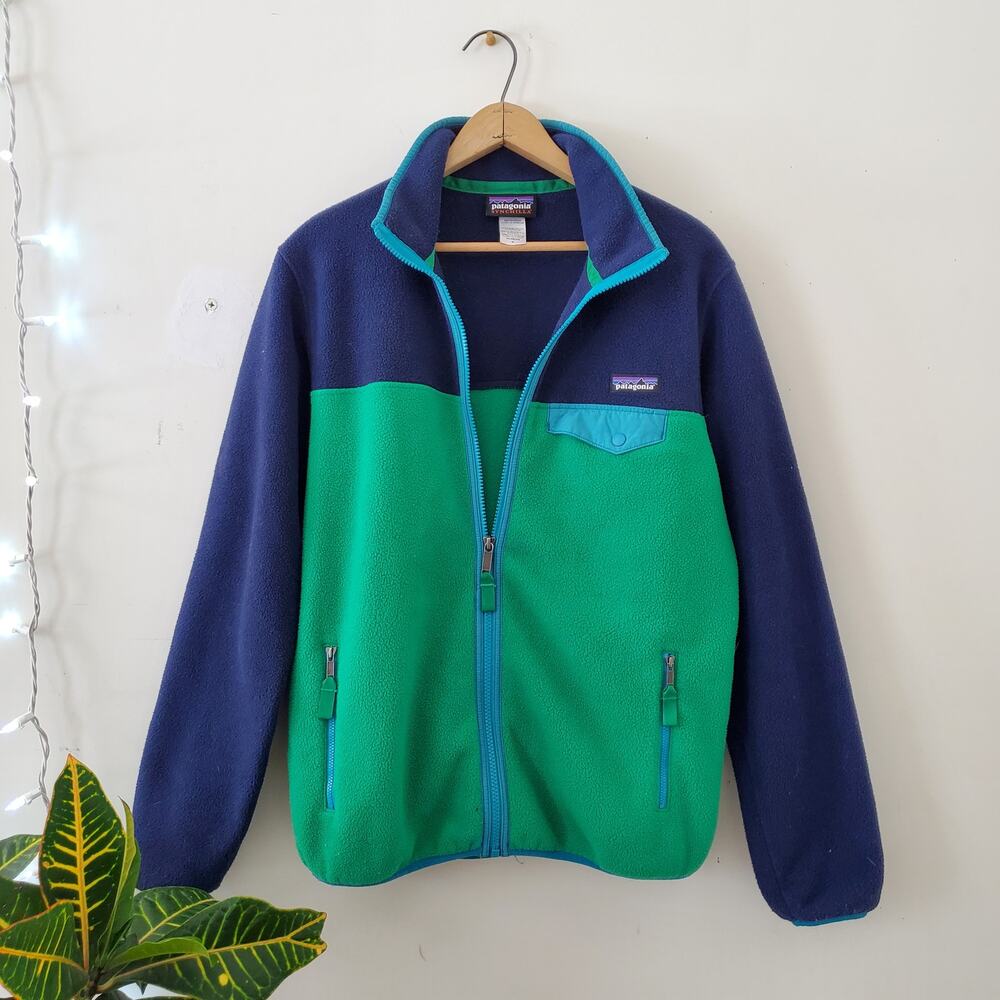 Patagonia Full Zip Snap-T Fleece Jacket in Navy